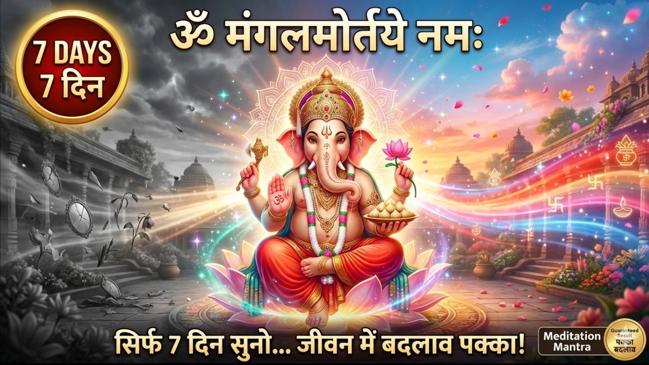 अटके काम बनने लगेंगे 🕉️ ॐ मंगलमोर्तये नमः | Yoga Meditation Music