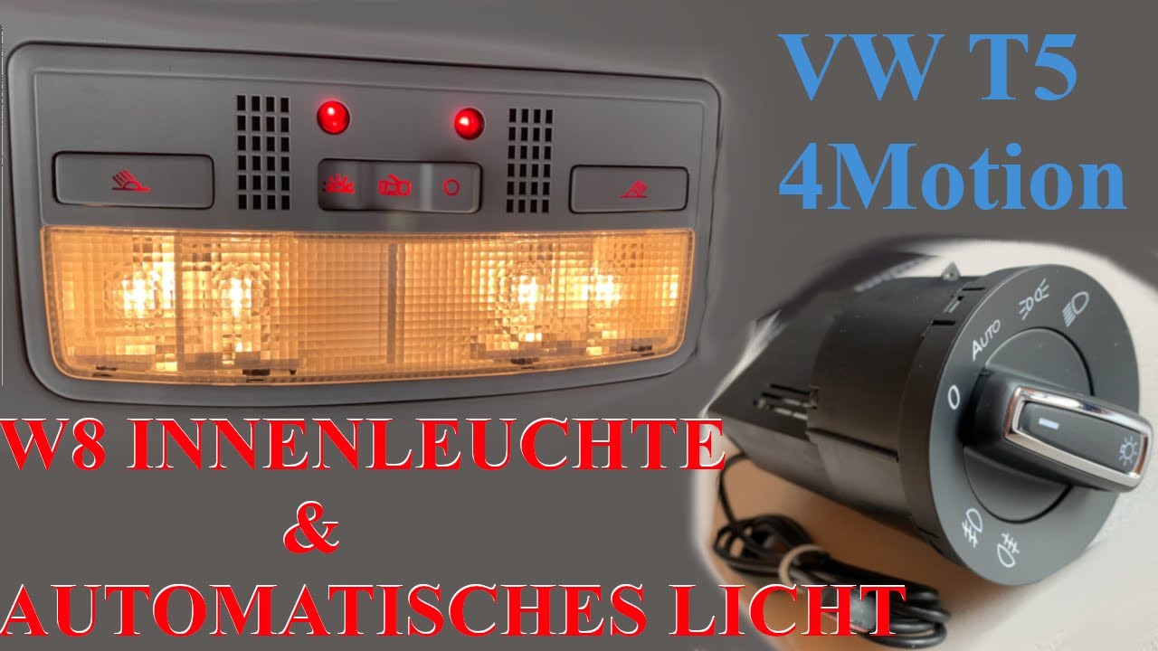VW T5 W8 Innenleuchte & Automatischen Lichtschalter nachrüstern / 4Motion Offroad Campervan Umbau