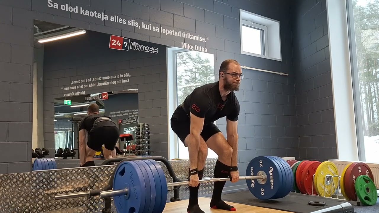 220kg 5x deadlift