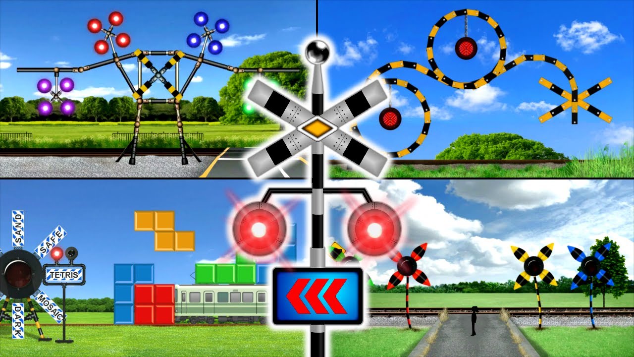 踏切カンカン総集編#2　～変な形態をした踏切編～ / Train & Railroad Crossing All Anime#2