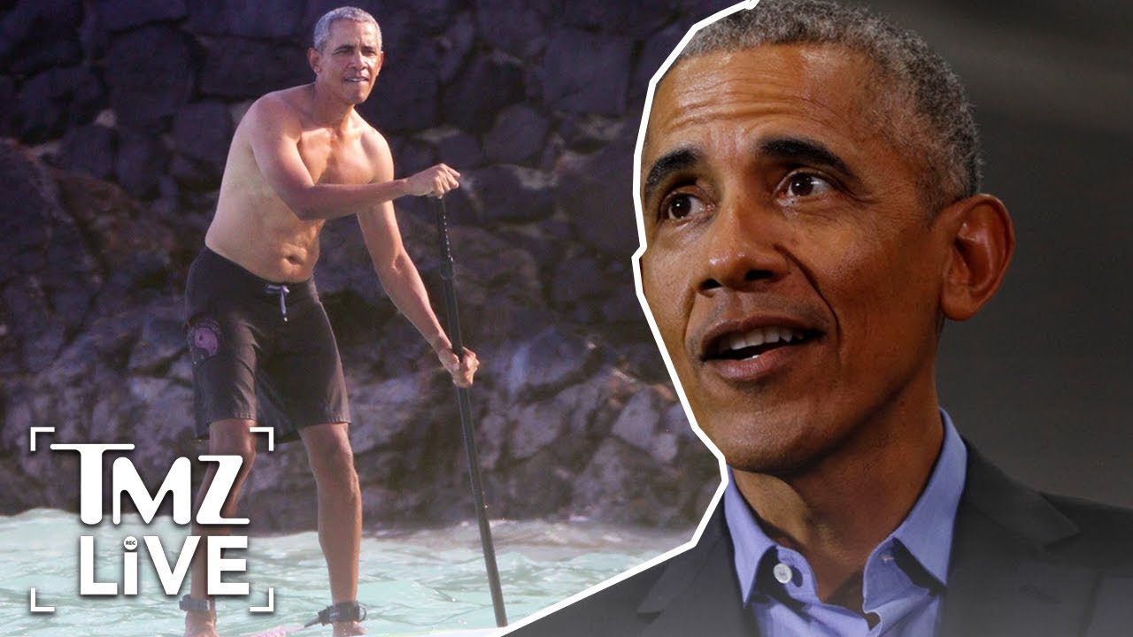 Barack Obama: Shirtless Paddleboarding! | TMZ Live