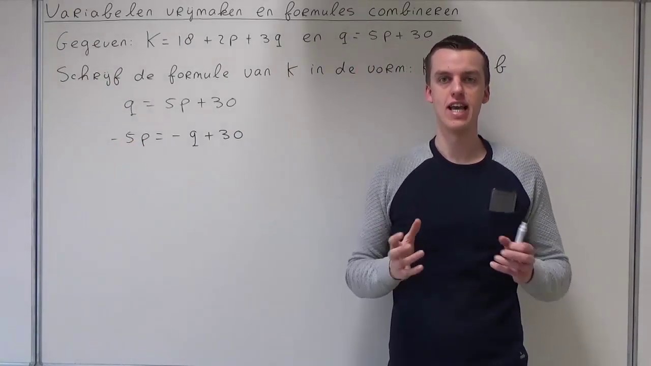 Variabelen vrijmaken en formules combineren (HAVO wiskunde A)