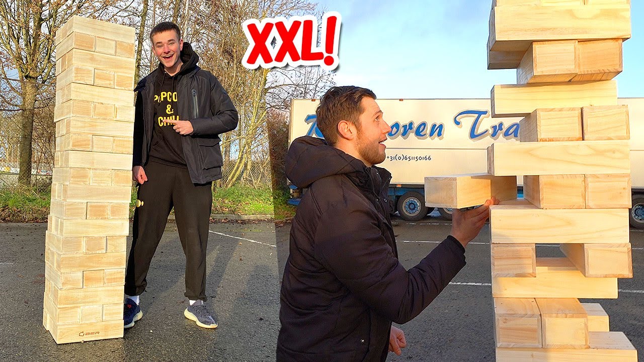 XXL JENGA SPELEN MET STRAFFEN!