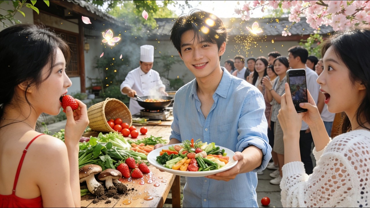 陳歲時守著每天刷新食材的神奇土地，用一家農家樂把整座桃花村變成了無數食客奔赴的世外桃源。