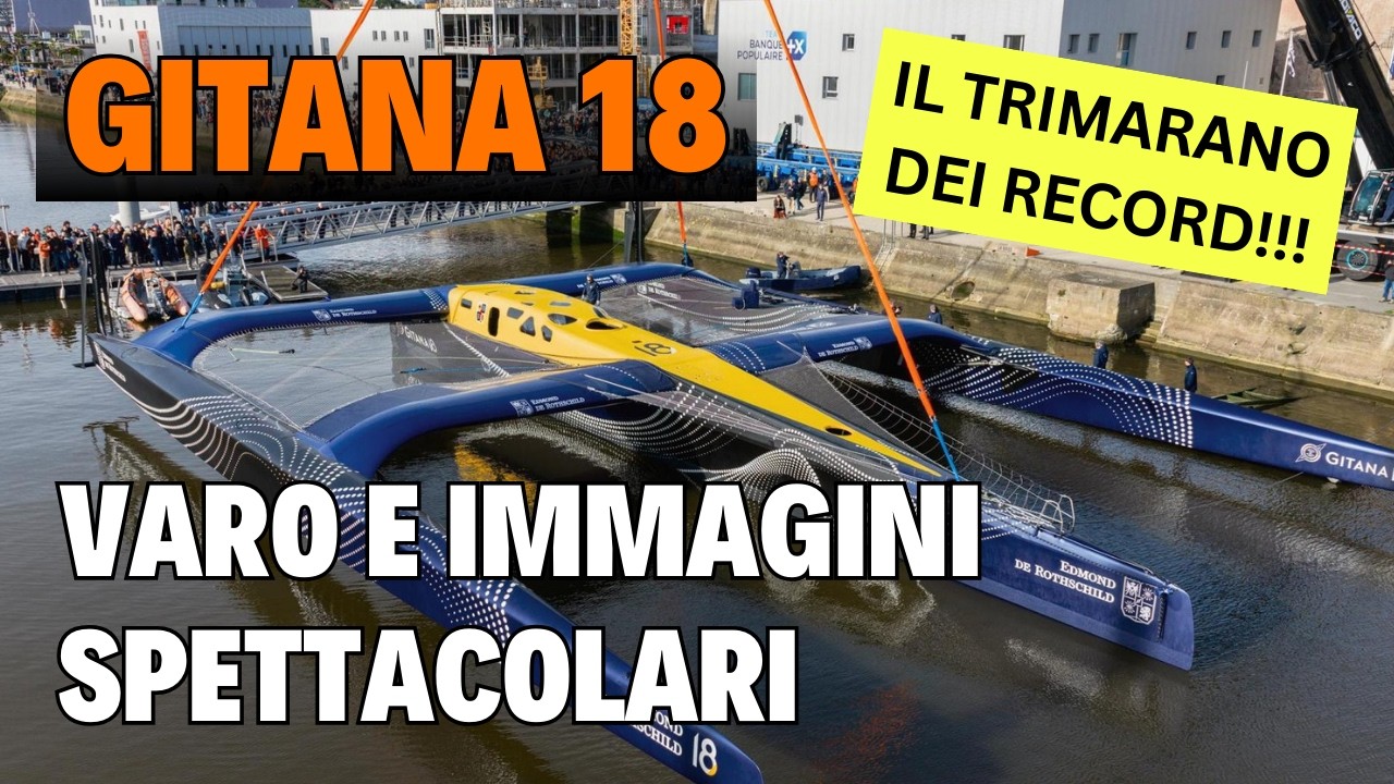 GITANA 18 IL VARO | Immagini spettacolari del trimarano in grado di volare a 55 nodi!!!