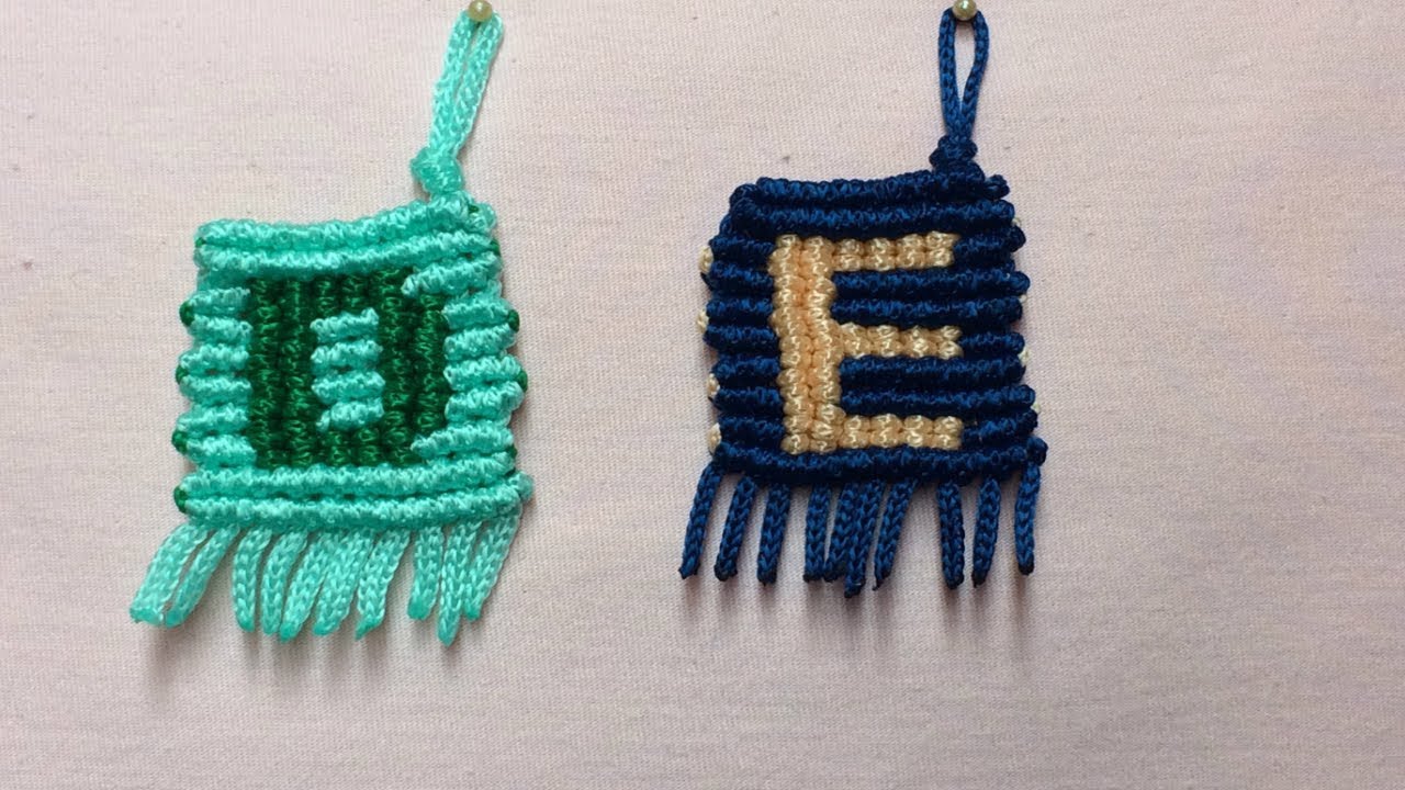 LETRAS  D y E  macramé