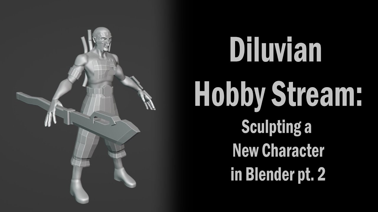Hobby Stream:  Sculpting a Miniature in Blender pt. 2