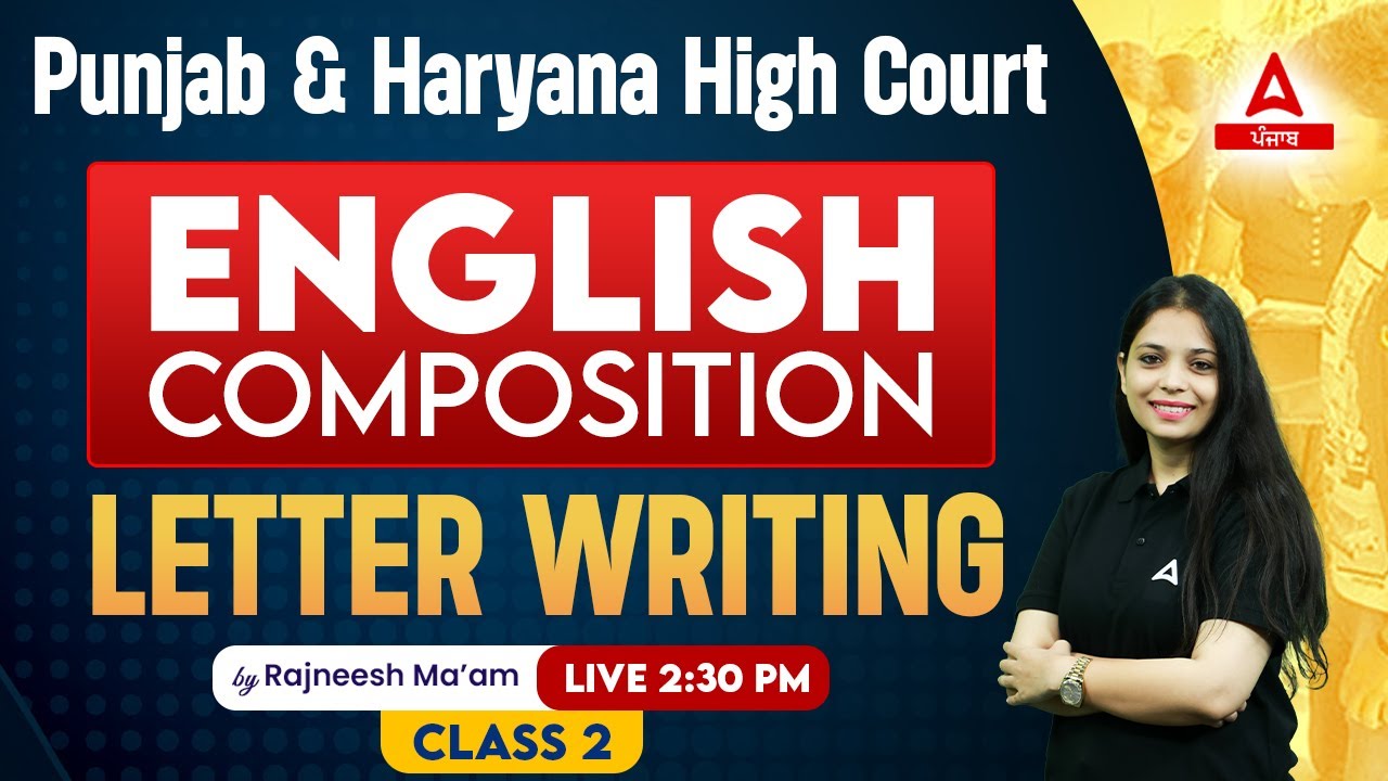 Punjab And Haryana High Court Clerk Exam Preparation | English Class | Letter Writing
