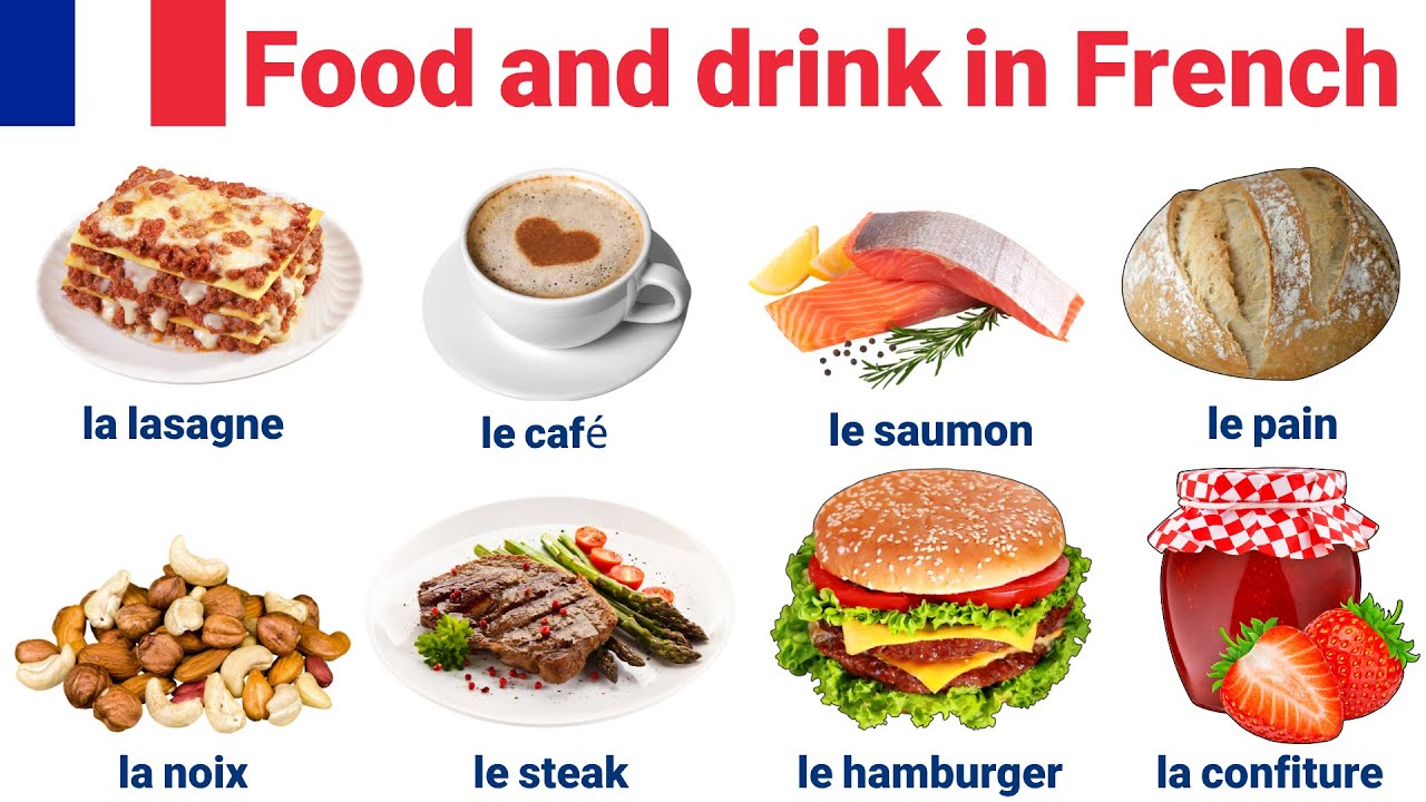 Learn French with Food & Drinks 🍷 | Visual Vocabulary for Beginners🍕