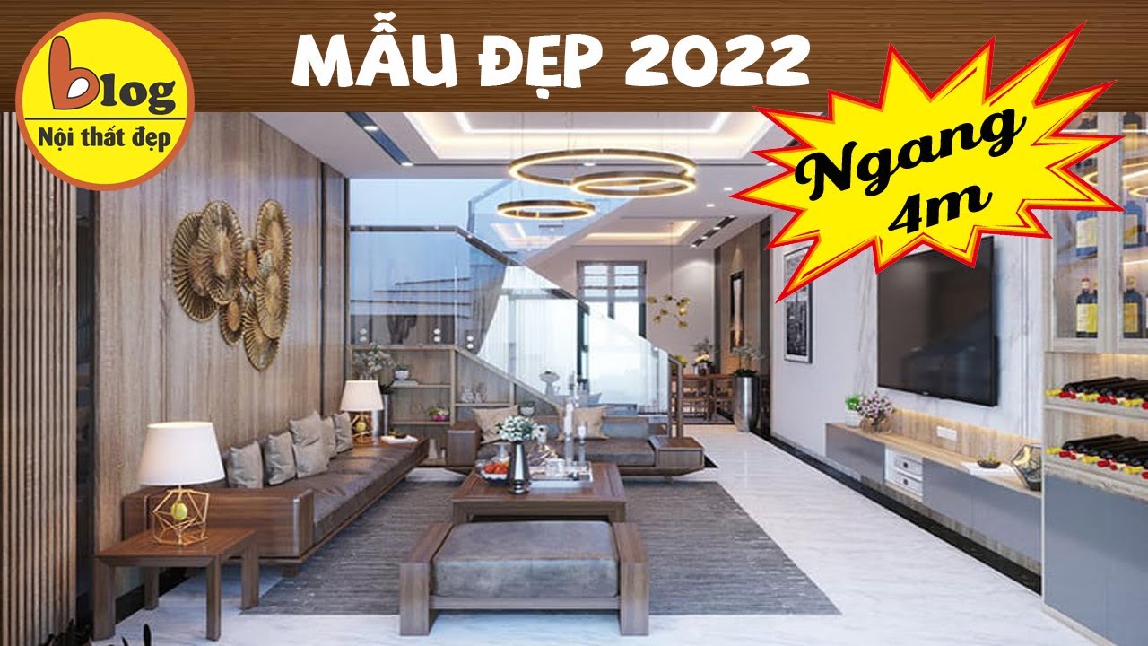 Phòng khách nhà ống ngang 4m - Lưu ý để thiết kế không bị kém sang