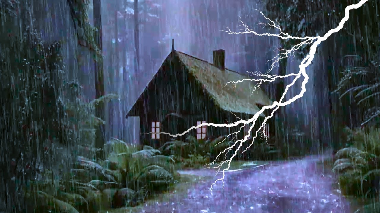 HEAVY RAIN AND THUNDER SOUNDS 🌧️ DEEP SLEEP | Thunderstorm for Sleeping -sothing rain drops# 6