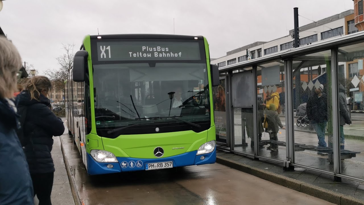 regiobus Mitfahrt auf der Kompletten X1 von Potsdam Hbf bis Teltow Bahnhof im C2 G