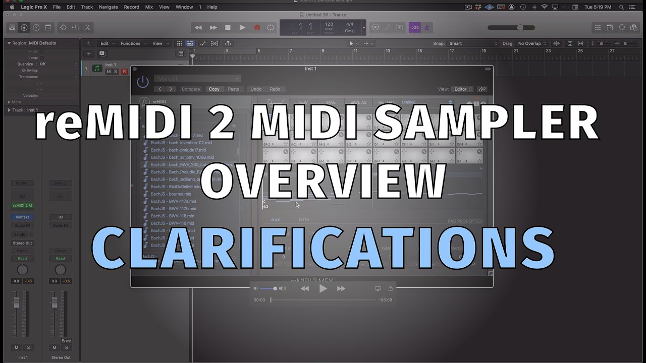 reMIDI 2 MIDI Sampler Overview - Clarifications