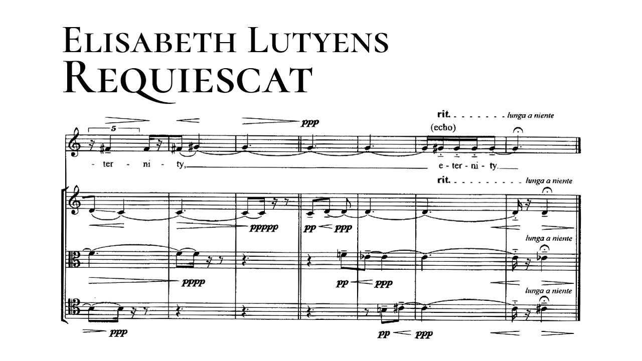 Elisabeth Lutyens &mdash; Requiescat (1971) [Score Video]