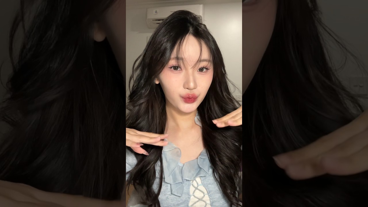 another cool toned makeup🩷 #makeuptutorial #cooltone #koreanmakeup