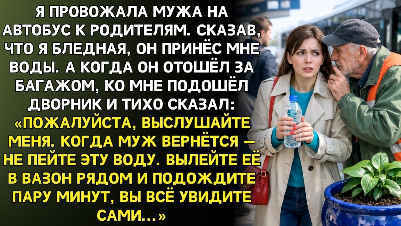 Провожая мужа на вокзале, ко мне подошёл дворник: «Вылейте воду мужа в цветок»