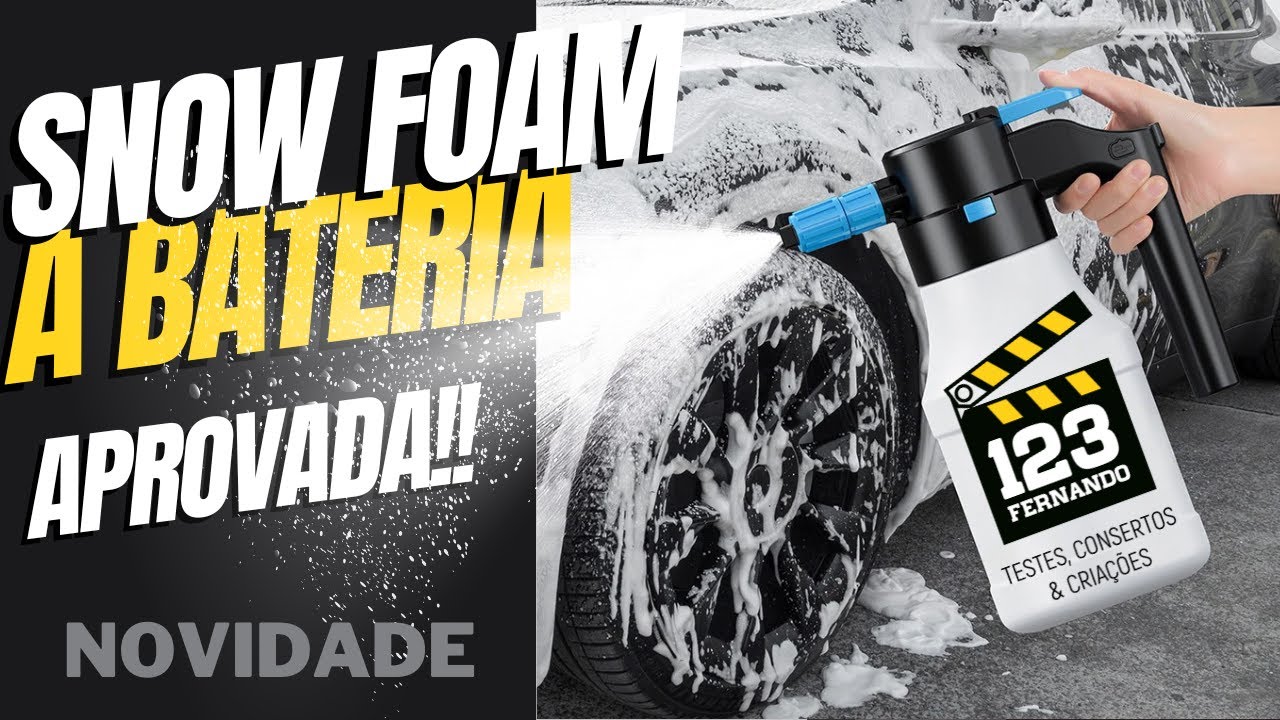 NOVIDADE!! SNOW FOAM PORTÁTIL A BATERIA! ECONÔMICA, PRÁTICA E FAZ ESPUMA SUPER CREMOSA CHANTILY!