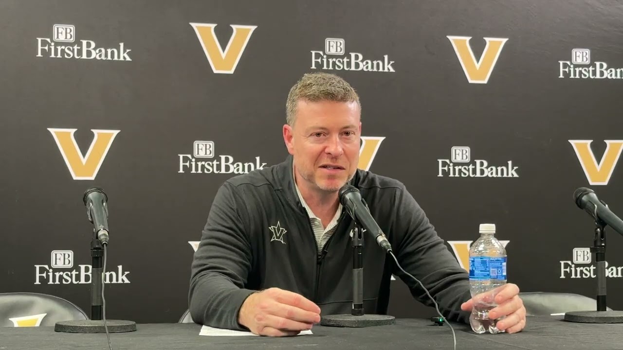 Mark Byington following Vanderbilt’s loss to Tennessee