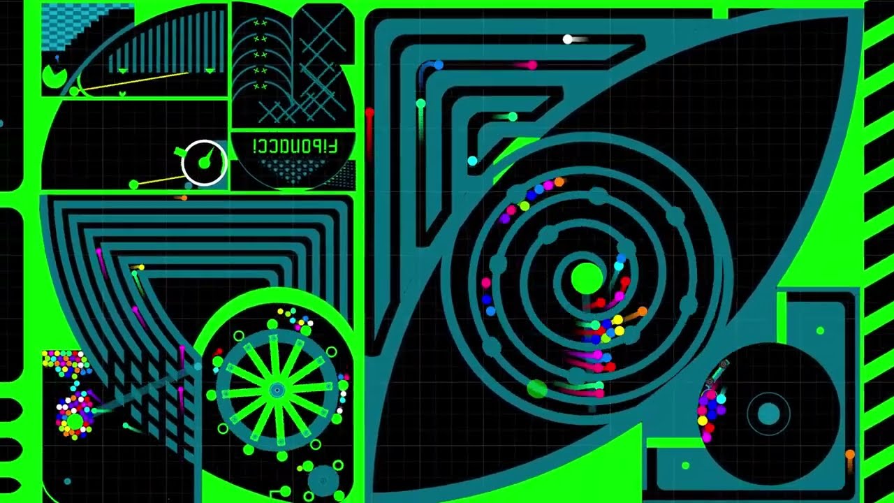 Fibonacci Marble Race | Algodoo