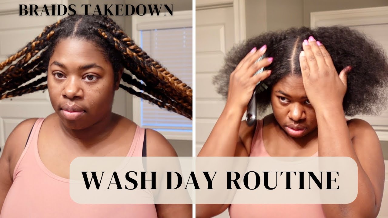 NATURAL HAIR WASH DAY | Passion Twist Takedown