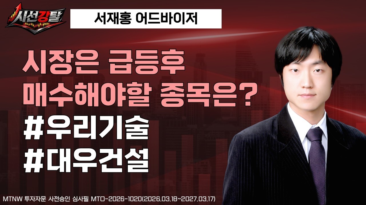 시장은 급등후 매수해야할 종목은? ▶서재홍◀ [시선강탈]