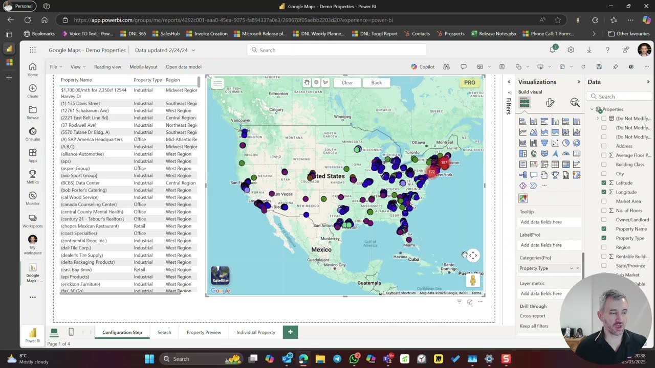 Google Maps for Power BI configuration.  Part 2.  Advanced configuration