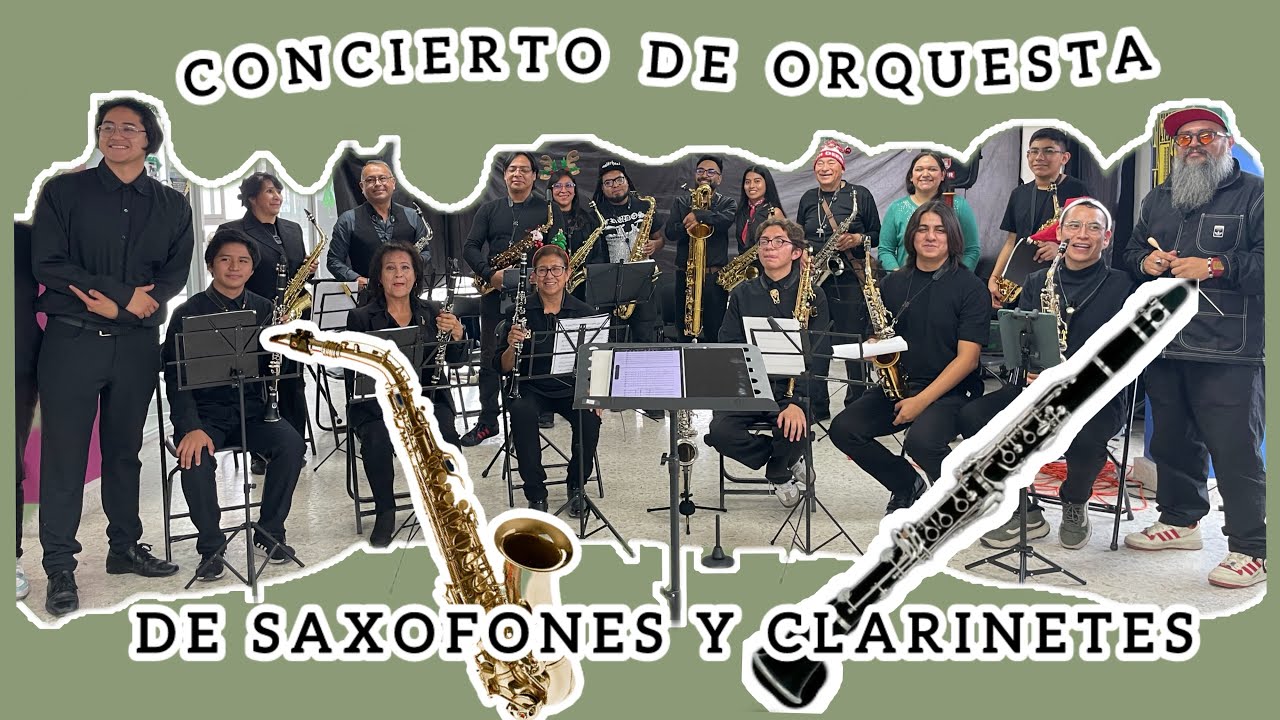 Orquesta de Saxofones y Clarinetes | Concierto con 4 Piezas 🎼🎷