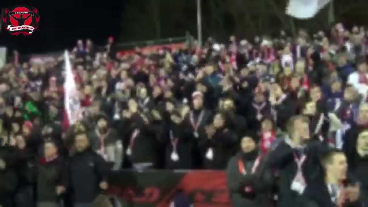 Rb Leipzig vs. FC Erzgebirge Aue - Away Support @ Erzgebirgsstadion (06.02.2015)