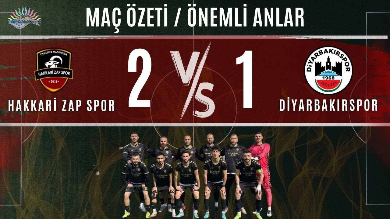 Hakkari Zapspor VS Diyarbakırspor MAÇ ÖZETİ [ 2025 © ] ÖNEMLİ ANLAR