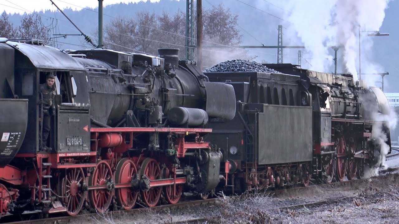 Bis bald, Lotti! Abschied von Dampflok 52 8134-0 in Scheuerfeld | Abholung ÖGEG | 04.03.2016