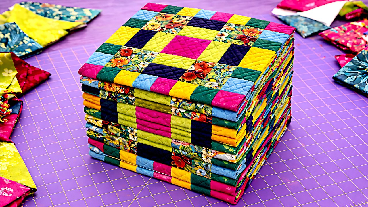 For Those Who Have Scraps And Leftover Fabric // Simple Patchwork That Anyone Can Do // Easy Sewing