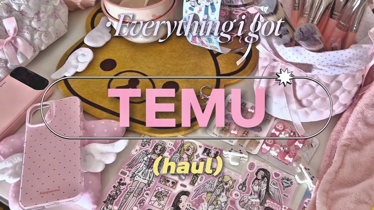 ⋆. 𐙚 ˚ aesthetic TEMU HAUL💕🪽!! Cute room decore, Stationery, Clothes, Kitchen finds…