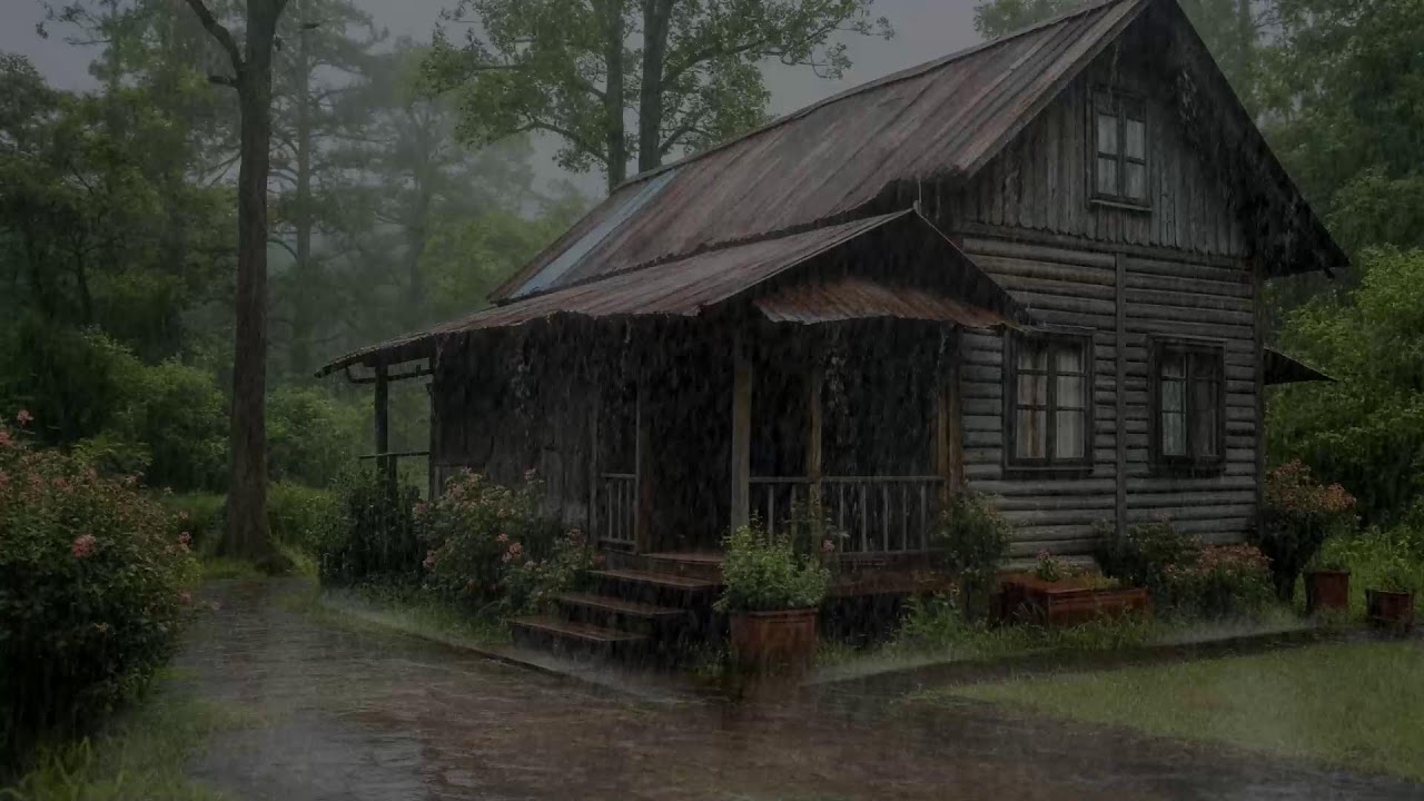Let Rain Soothe You 🌧️ Heavy Rain on Cabin Roof for Deep Sleep and Anxiety Relief 💤