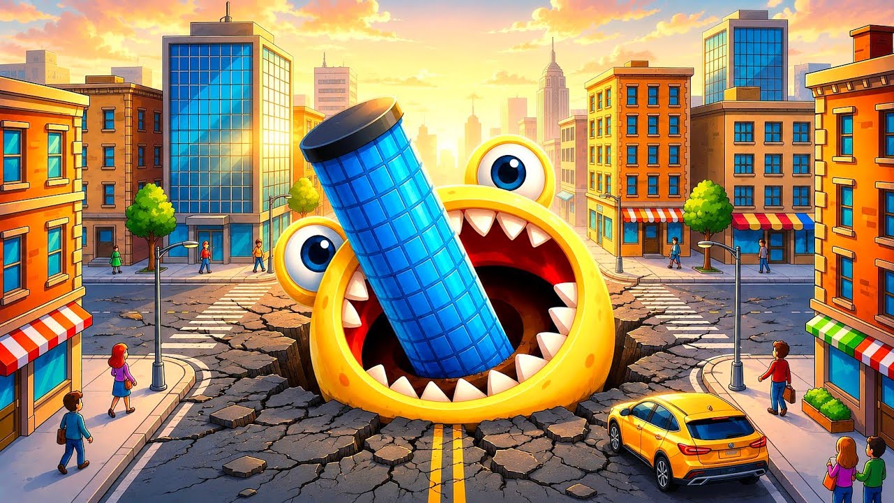Hole.io Eat All Town 🌎 New Gameplay