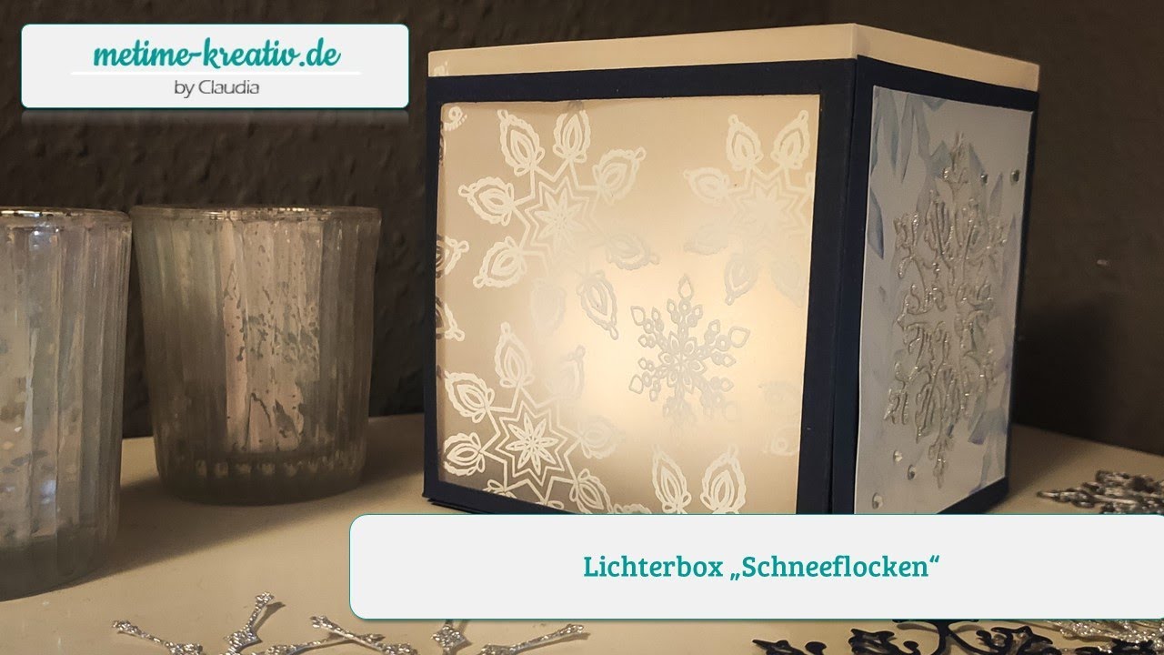 Bastelanleitung: Lichtbox Schneeflocke