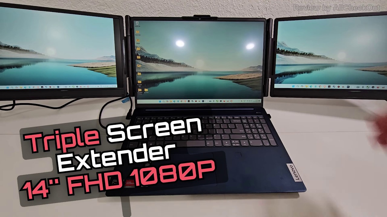 Обзор и настройка удлинителя экрана для ноутбука FEZOBR 14&Prime; FHD 1080p &mdash; Triple Screen Boost!