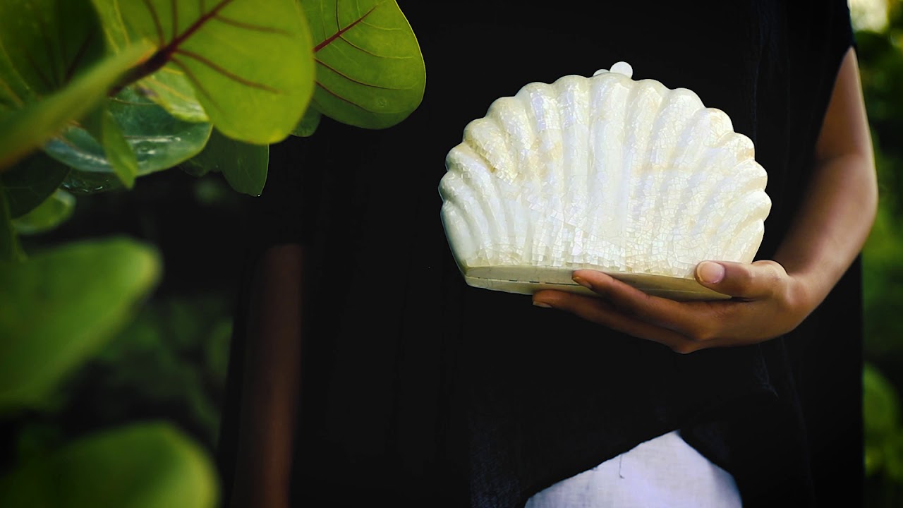 Designer Clutch by Rafe New York &ndash; Get the VENUS Clam Shell in White