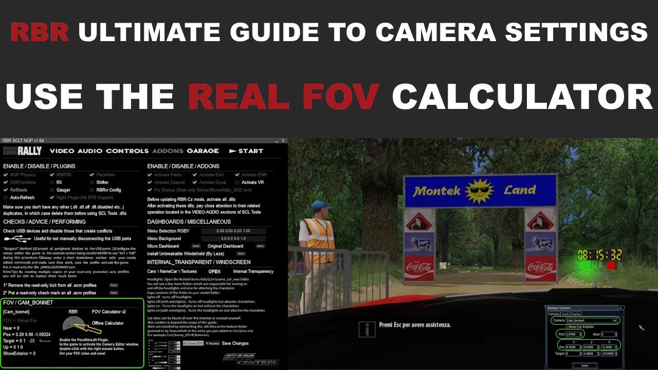 RBR Ultimate Guide To Camera Settings - Use The Real FOV Calculator