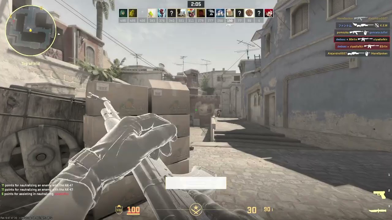 Professional CS2 player plays while high