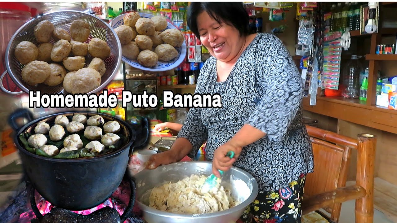 Traditional Village Style Homemade Puto Banana With Bukayo