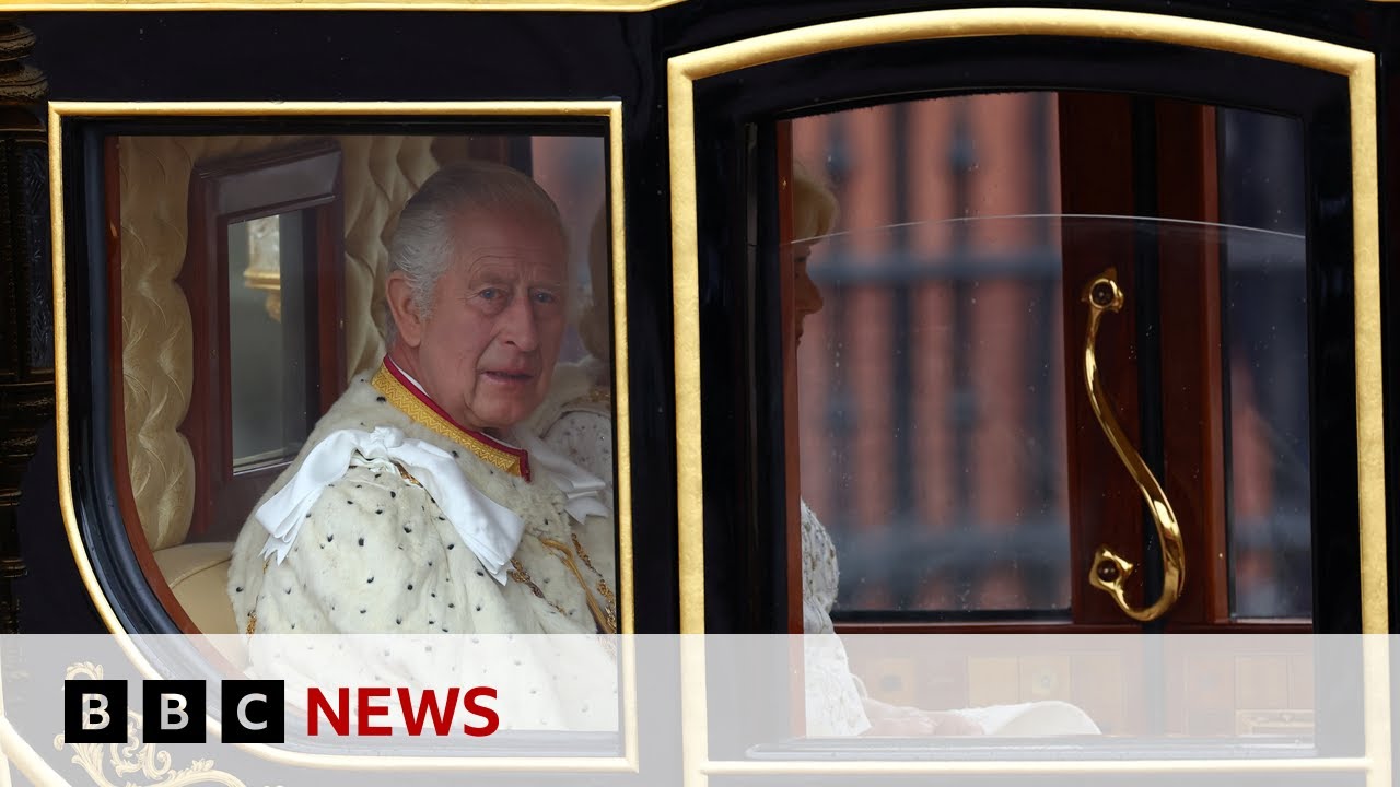 King Charles and Queen Camilla travel to Westminster Abbey for Coronation ceremony - BBC News