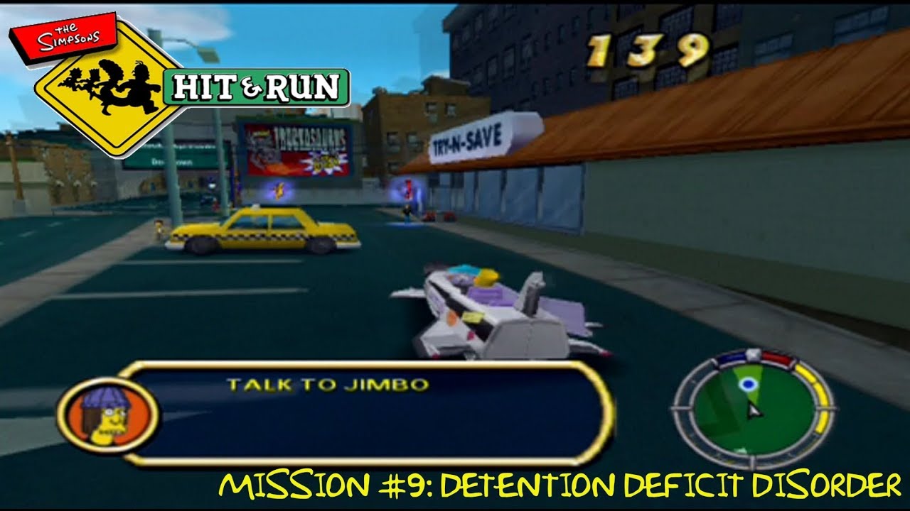 The Simpsons: Hit & Run (PS2) Mission #9: Detention Deficit Disorder