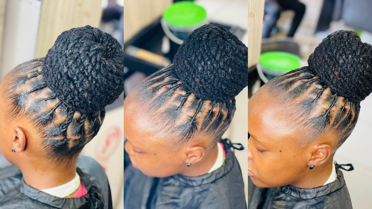 Twist pondo and Basketry hairstyle for dreadlocks 