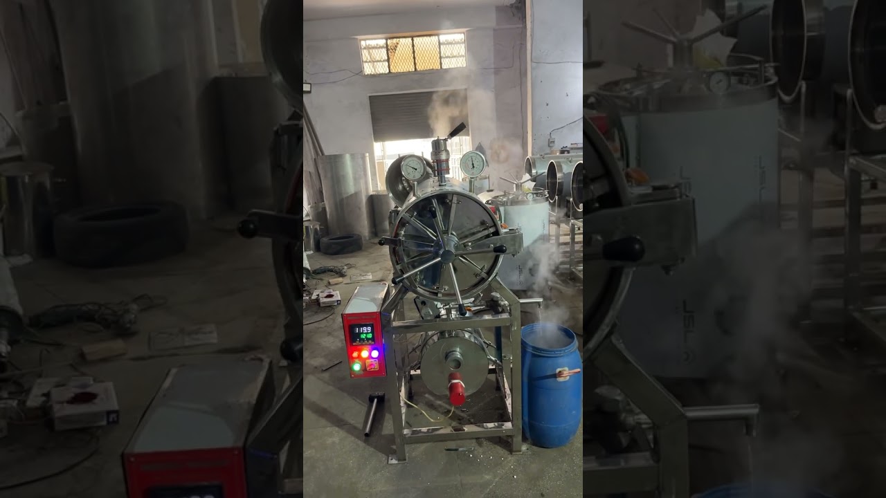 HORIZONTAL AUTOCLAVE (semi automatic with multiport valve)