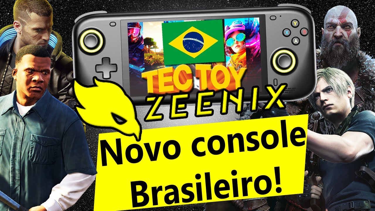 Console BR TECTOY ZEENIX ANUNCIADO RODA GTA 5, GOD OF WAR, CYBERPUNK E+ REVOLUÇÃO NO BRASIL (SPECS)