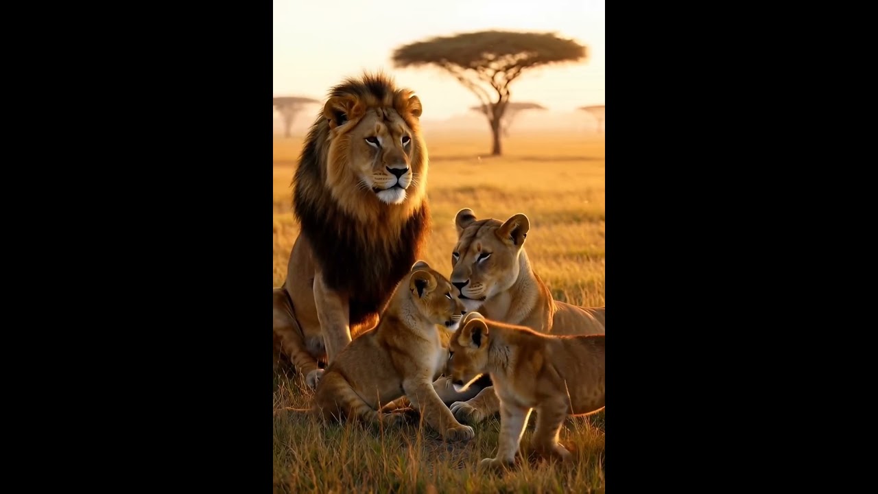 &ldquo;King Protecting His Family 👑&rdquo; | &ldquo;Jungle Ka Raja&hellip; Par Dil Se Papa 👑🦁&rdquo; #wildlife #jungkook #lion #van