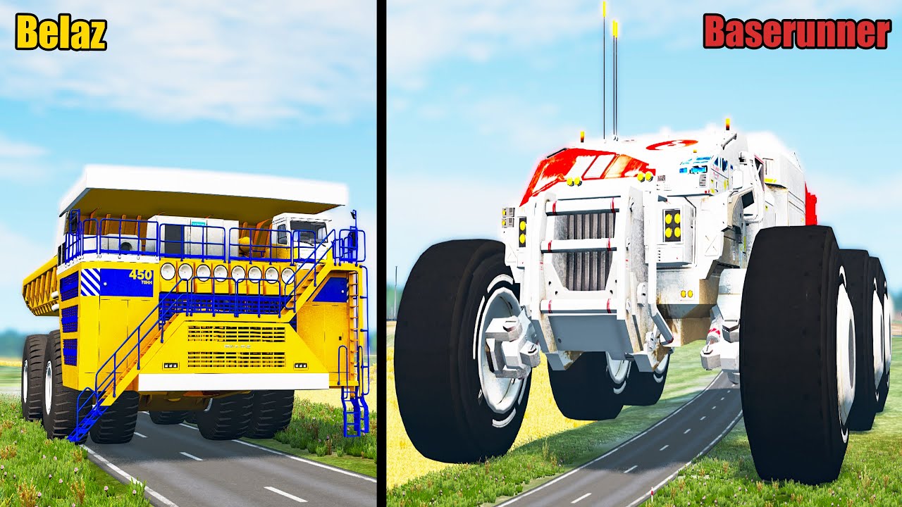 Belaz vs Baserunner - Who is better? - Beamng drive