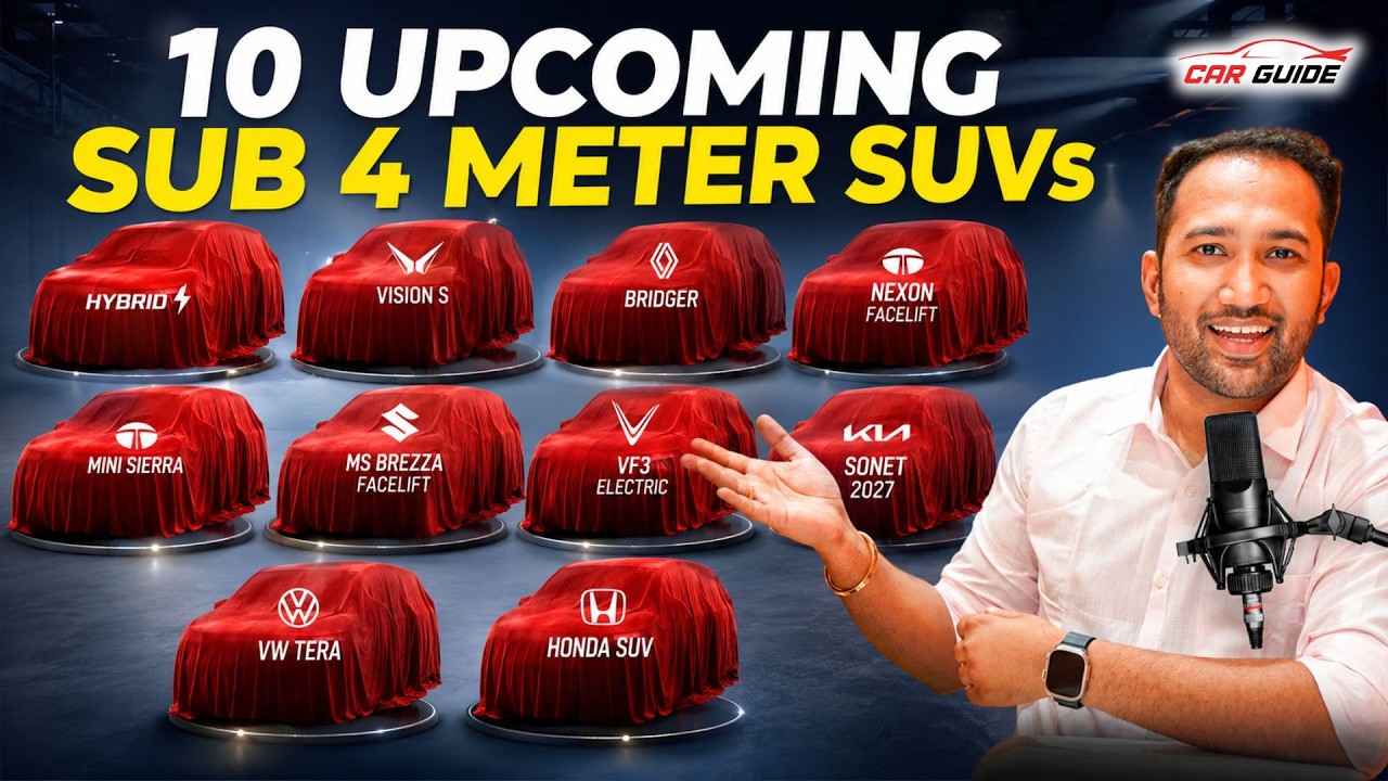 10 Upcoming sub 4 Meter SUVs 🔥 Mini Sierra - Brezza Facelift - Mahindra Vision S - Fronx Hybrid 🤯