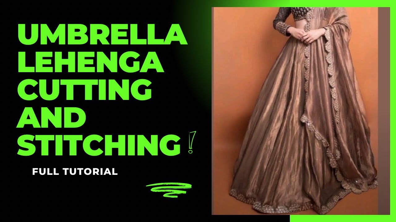 Double Umbrella Lehenga cutting stitching | umbrella Me Joint Kese Lagaye? Full Flare Umbrella
