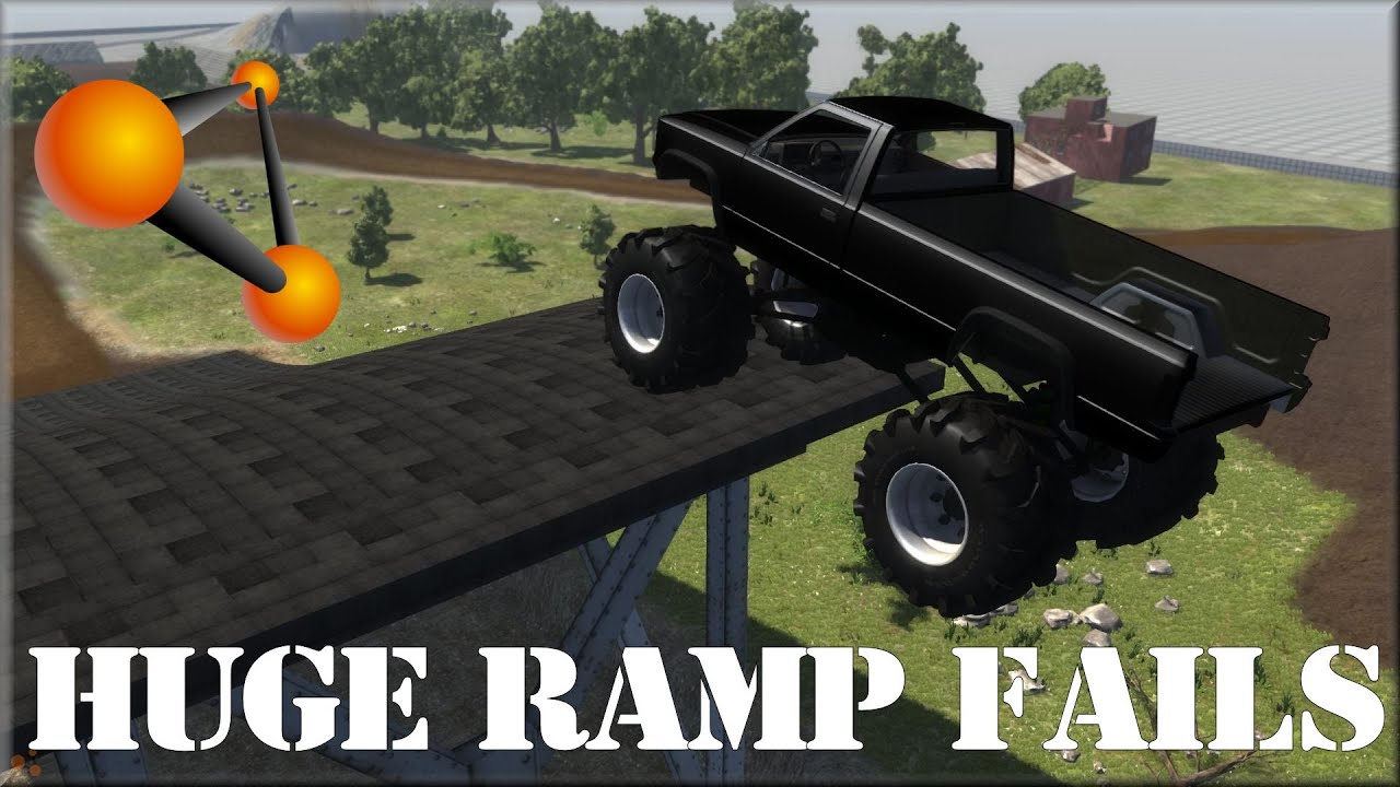 BeamNG Drive Insane Testing Huge Ramp Fails - Insanegaz